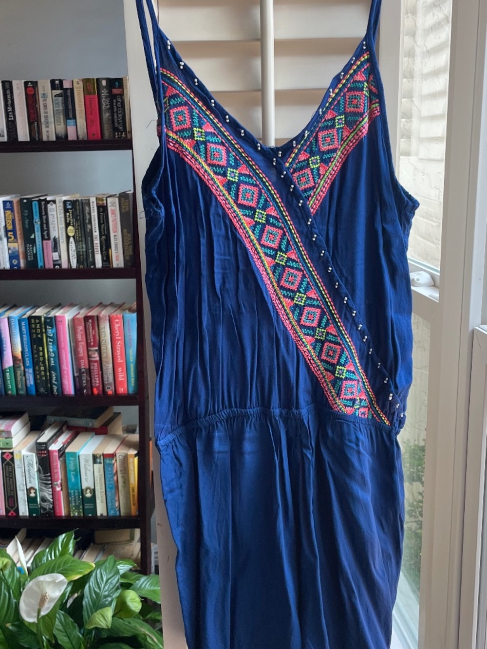 Cobalt blue crossover romper